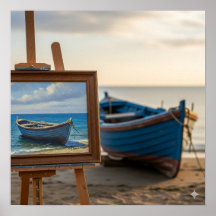 小型船絵を描船