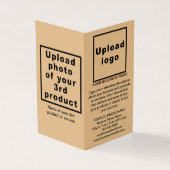 小型薄茶色の折り畳みカードのビジネス製品 (外部)