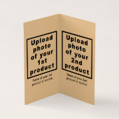 小型薄茶色の折り畳みカードのビジネス製品 (内部)