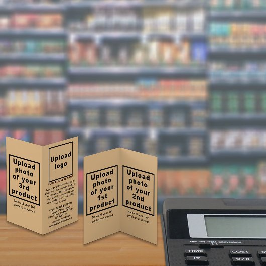 小型薄茶色の折り畳みカードのビジネス製品