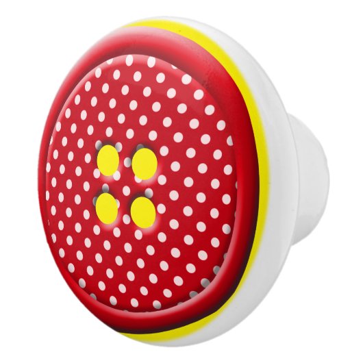 小型裁縫ボタン引出しノブ セラミックノブ (右)