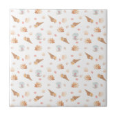 小型貝殻継ぎ目の無い模様の陶瓦 タイル (正面)