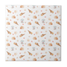 小型貝殻継ぎ目の無い模様の陶瓦 タイル