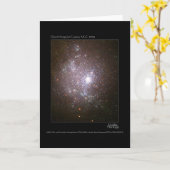 小型銀河系NGCの1705年のハッブルの望遠鏡 カード (黄色い花)