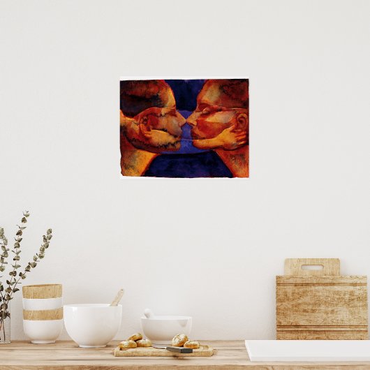 小型鏡ツイン姿 ポスター (キッチン)