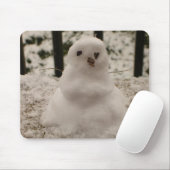 小型雪だるまマウスパッド マウスパッド (マウス)