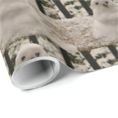 小型雪だるま包装紙 ラッピングペーパー (ロールコーナー)