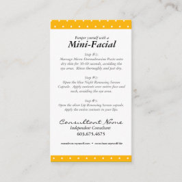 小型顔の説明書 名刺