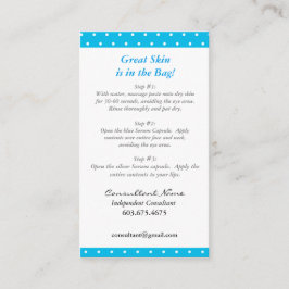 小型顔の説明書 名刺