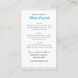 小型顔の説明書 名刺