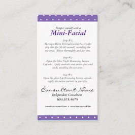 小型顔の説明書 名刺