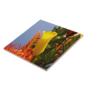 小型黄色いオランダカイウユリ タイル (側面)