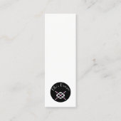 小型黒いシンプルな設計の名刺 スキニー名刺 (正面)