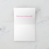 小型10.2 cm x 14.2 cm折り畳み新生児カード サンキューカード (内部)