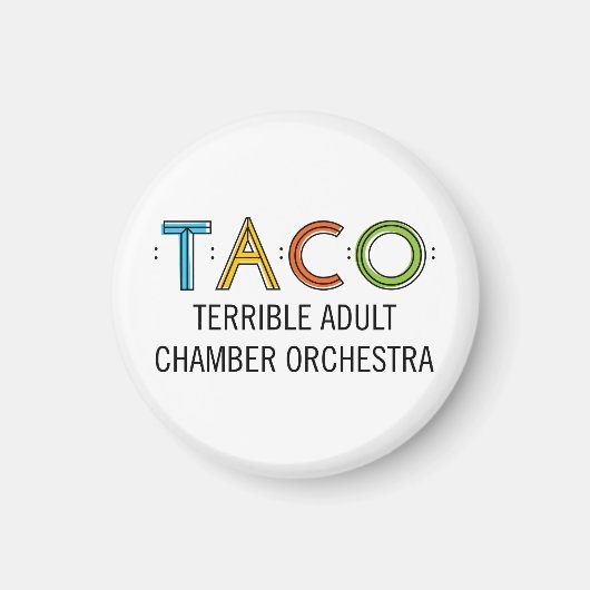 小型1 1/4"円形TACOマグネット マグネット (正面)