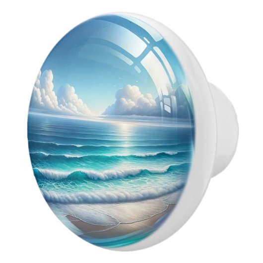 小型 – 航海の海セラミック引出しノブ セラミックノブ (右)