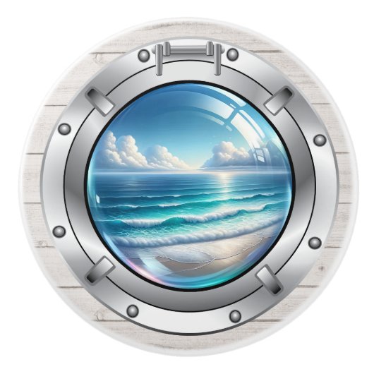 小型 – 航海の海セラミック引出しノブ セラミックノブ (正面)