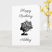 小型、4インチx 5.6インチ折り畳みグリーティングカード カード (黄色い花)