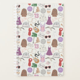 小型(5.5インチ×8.5インチ)、懸命カバー、ホワイトスパイラルプラン プランナー手帳