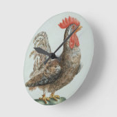 小型Cockerel、c.1767-76 (手によって着色される版木、銅版、版画 ラウンド壁時計 (傾斜)