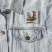 小型Cockerel、c.1767-76 (手によって着色される版木、銅版、版画 缶バッジ (インサイチュ)