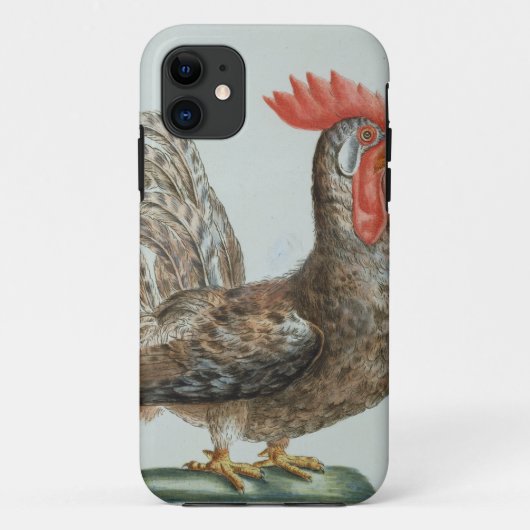 小型Cockerel、c.1767-76 (手によって着色される版木、銅版、版画 Case-Mate iPhoneケース (裏面)