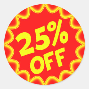 小売りのラベルを離れた25% ラウンドシール
