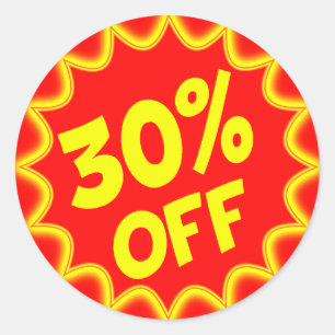 小売りのラベルを離れた30% ラウンドシール
