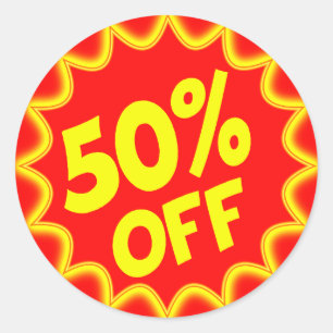 小売りのラベルを離れた50% ラウンドシール