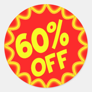 小売りのラベルを離れた60% ラウンドシール