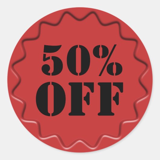 小売りの割引販売のバッジ ラウンドシール (正面)