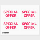 小売りプロモーション特別オファーステッカー 長方形シール (シート)