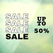 小売り SALE 窓用シール ウィンドウサイン (シート3)