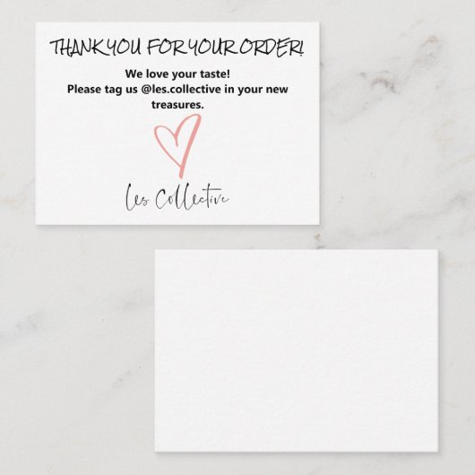 小売サンキューカード 名刺 (正面/裏面)