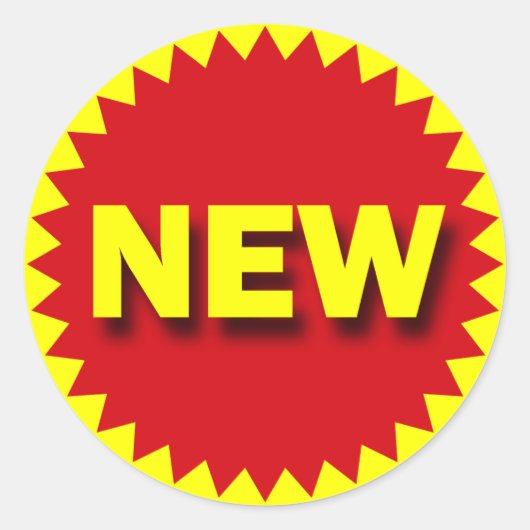 小売バッジ – 新規 ラウンドシール (正面)