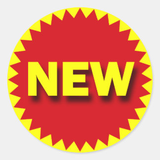 小売バッジ – 新規 ラウンドシール