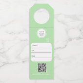 小売ロゴボトルハンガーラベル ボトルネックタグ (正面)