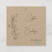 小売価格つるラベル（QRコード付き） スクエア名刺 (正面)