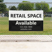 小売宇宙利用可能な電話番号Webサイトホワイト 横断幕 (インサイチュ)