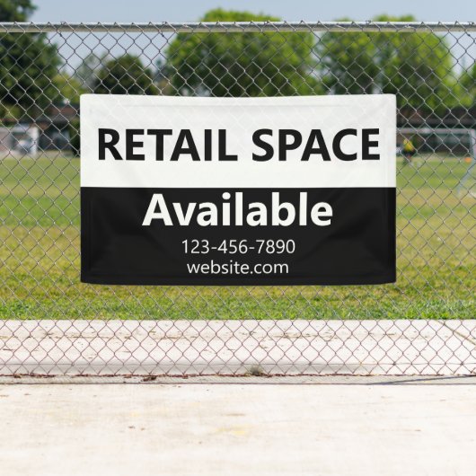 小売宇宙利用可能な電話番号Webサイトホワイト 横断幕 (インサイチュ)