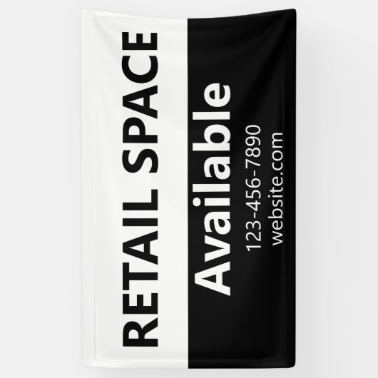 小売宇宙利用可能な電話番号Webサイトホワイト 横断幕 (縦)
