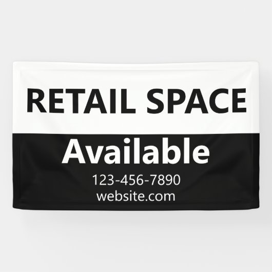 小売宇宙利用可能な電話番号Webサイトホワイト 横断幕 (横)