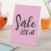 小売小規模企業のためのピンクの卓上販売の看板 台座サイン (インサイチュ)