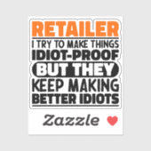 小売店でモノづくりをおもしろい引用文 シール (シート)