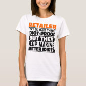 小売店でモノづくりをおもしろい引用文 Tシャツ (正面)