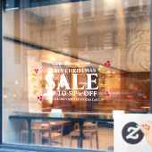 小売店のショップ事業の初期クリスマスセール ウィンドウサイン (カフェ窓)