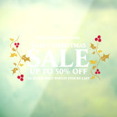 小売店のショップ事業の初期クリスマスセール ウィンドウサイン (シート3)