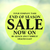 小売店の商店店のビジネスの看板ライムグリーン ウィンドウサイン (シート3)