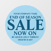 小売店の商店店店店店看板ブルーサークル ウィンドウサイン (シート)