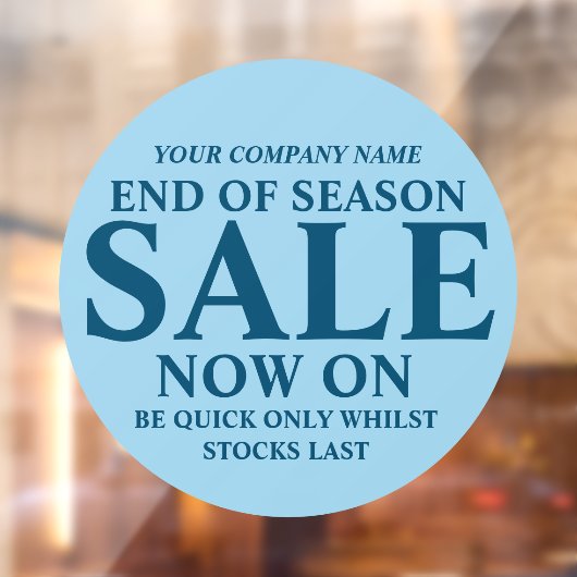 小売店の商店店店店店看板ブルーサークル ウィンドウサイン (シート2)